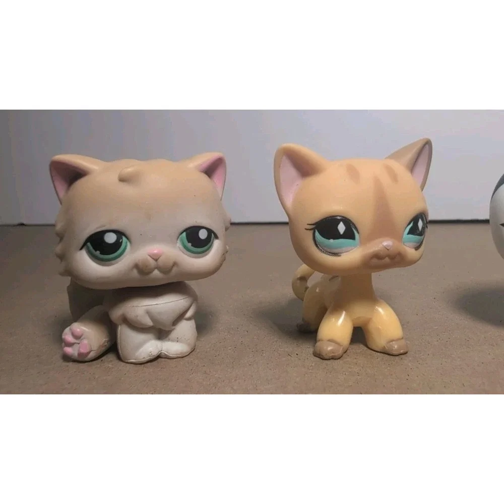 Littlest Pet Shop A Lot Of 5 Five Persian Cat, Short Haired Cat Puffin Dwarf...